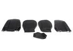 Triumph TR4 Front Seat Cover Kit - Black Vinyl with White Piping - RF4064BLACK